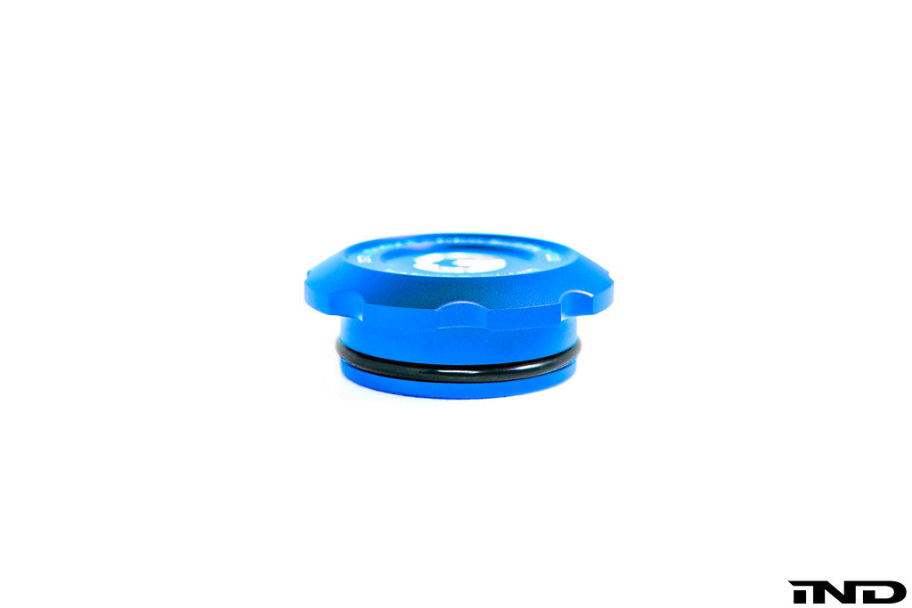Goldenwrench Blackline Performance BMW M Car E9X / F95 / Mini Washer Fluid Cap - Motorsport Blue