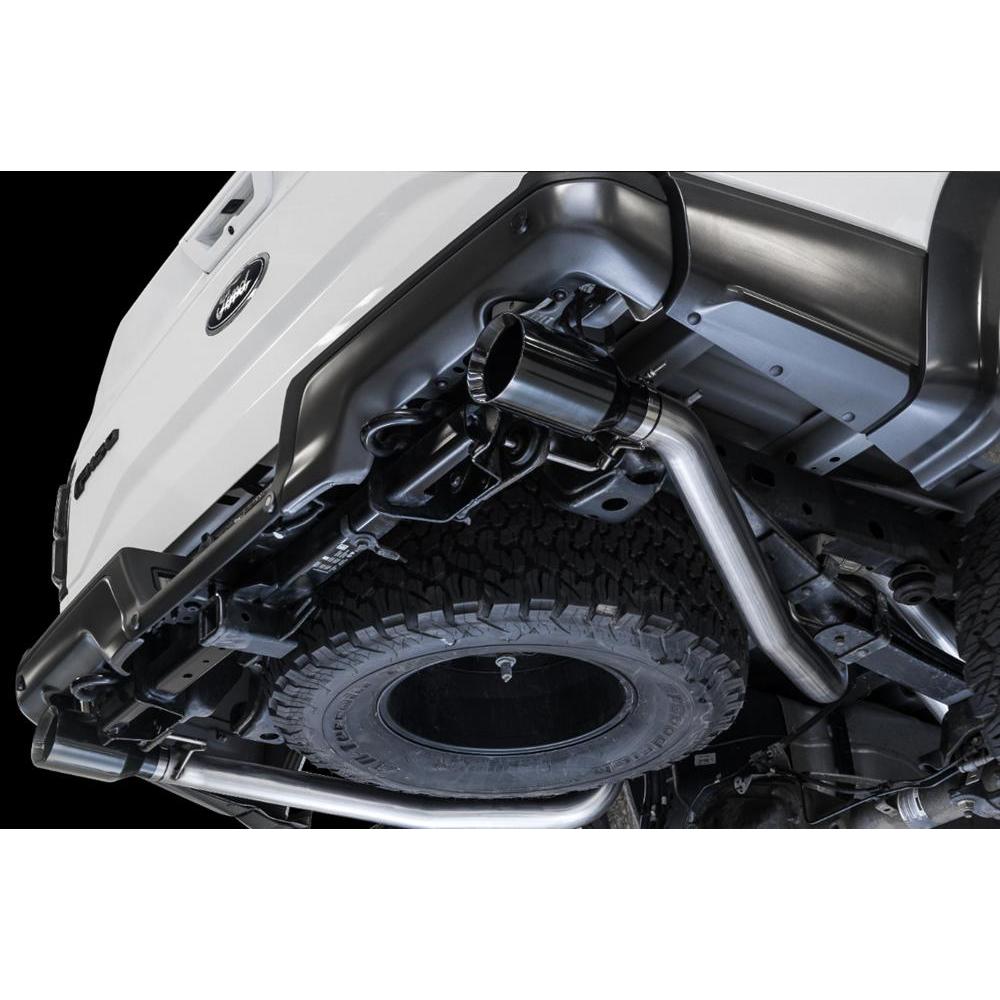 AWE 0FG Exhaust for Gen 2 Ford Raptor (Resonated Performance Cat-back) - Diamond Black 5" Tips