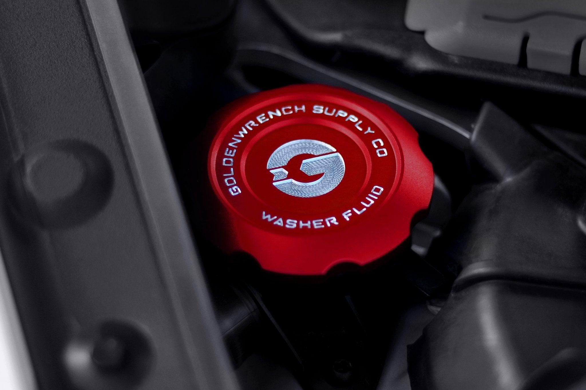 Goldenwrench Blackline Performance BMW M Car E9X / F95 / Mini Washer Fluid Cap - Edition Red