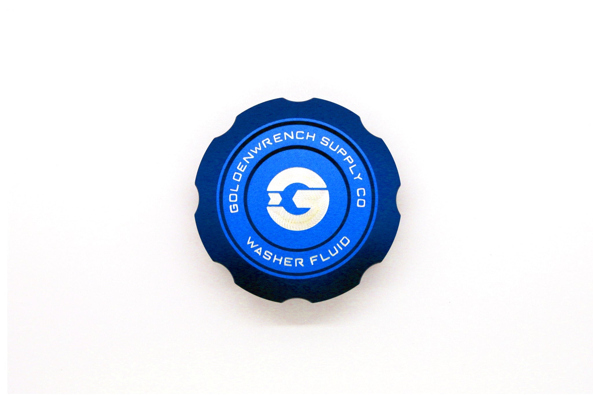 Goldenwrench Blackline Performance BMW M Car F-Chassis Washer Fluid Cap - Motorsport Blue
