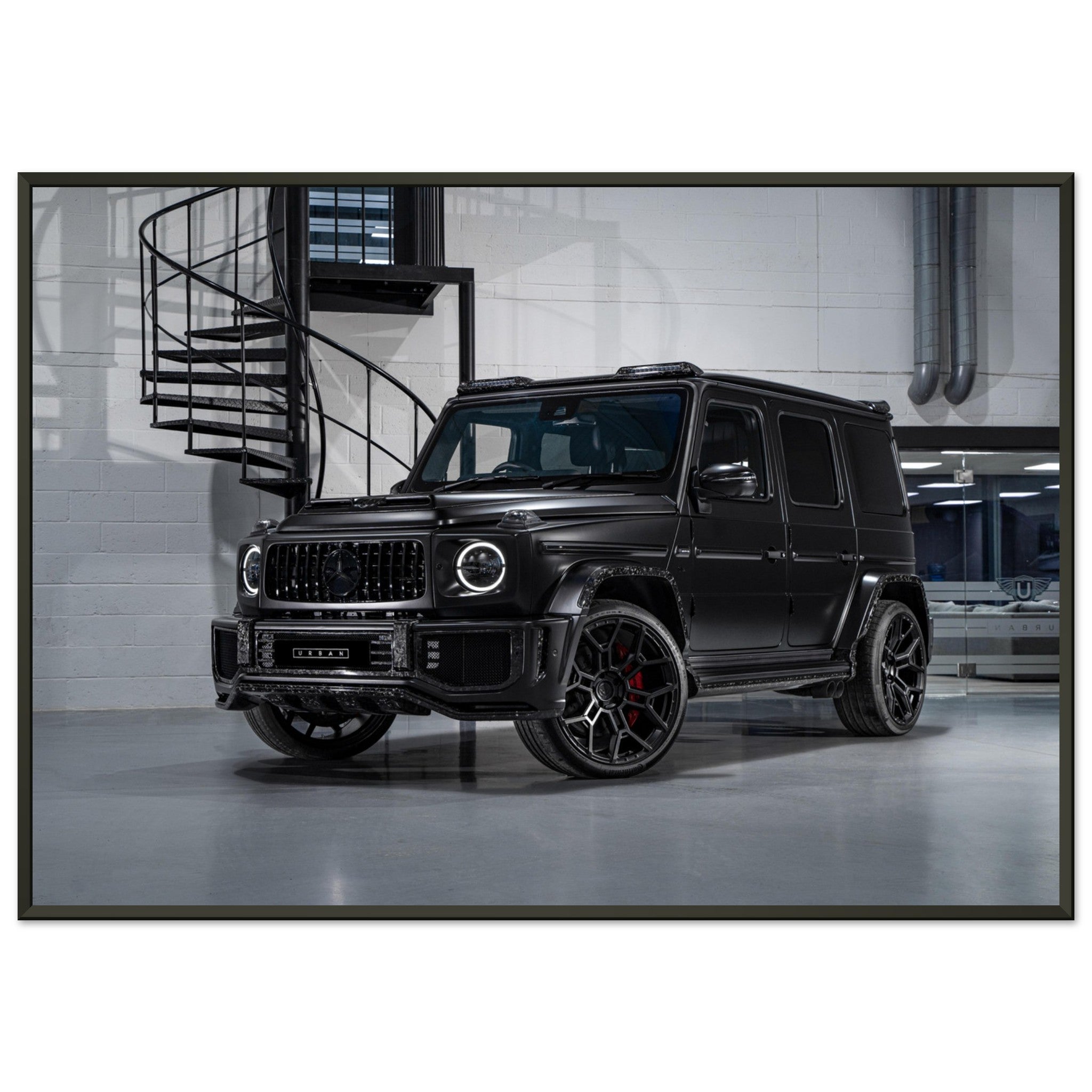 Premium Matte Paper Metal Framed Poster - Urban Forged Carbon G63