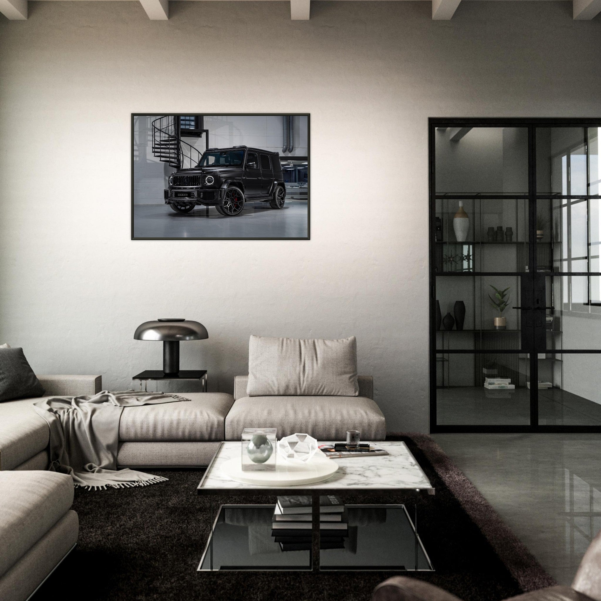 Premium Matte Paper Metal Framed Poster - Urban Forged Carbon G63