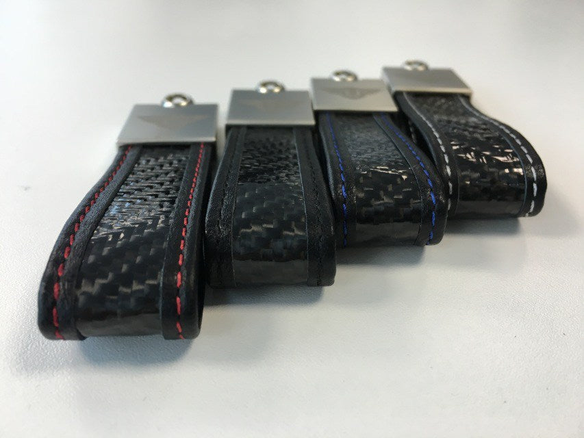 Urban Carbon and Leather Keyring