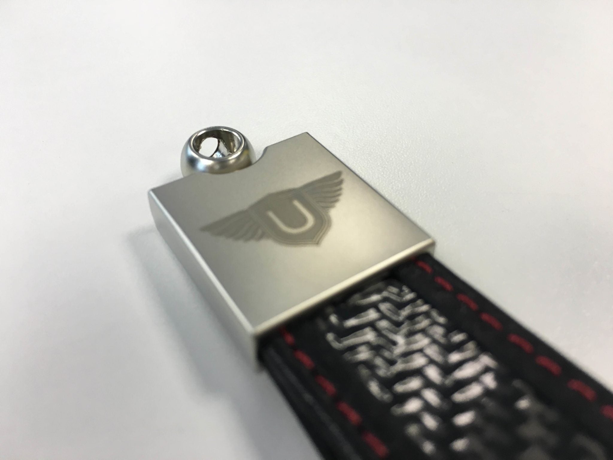 Urban Carbon and Leather Keyring