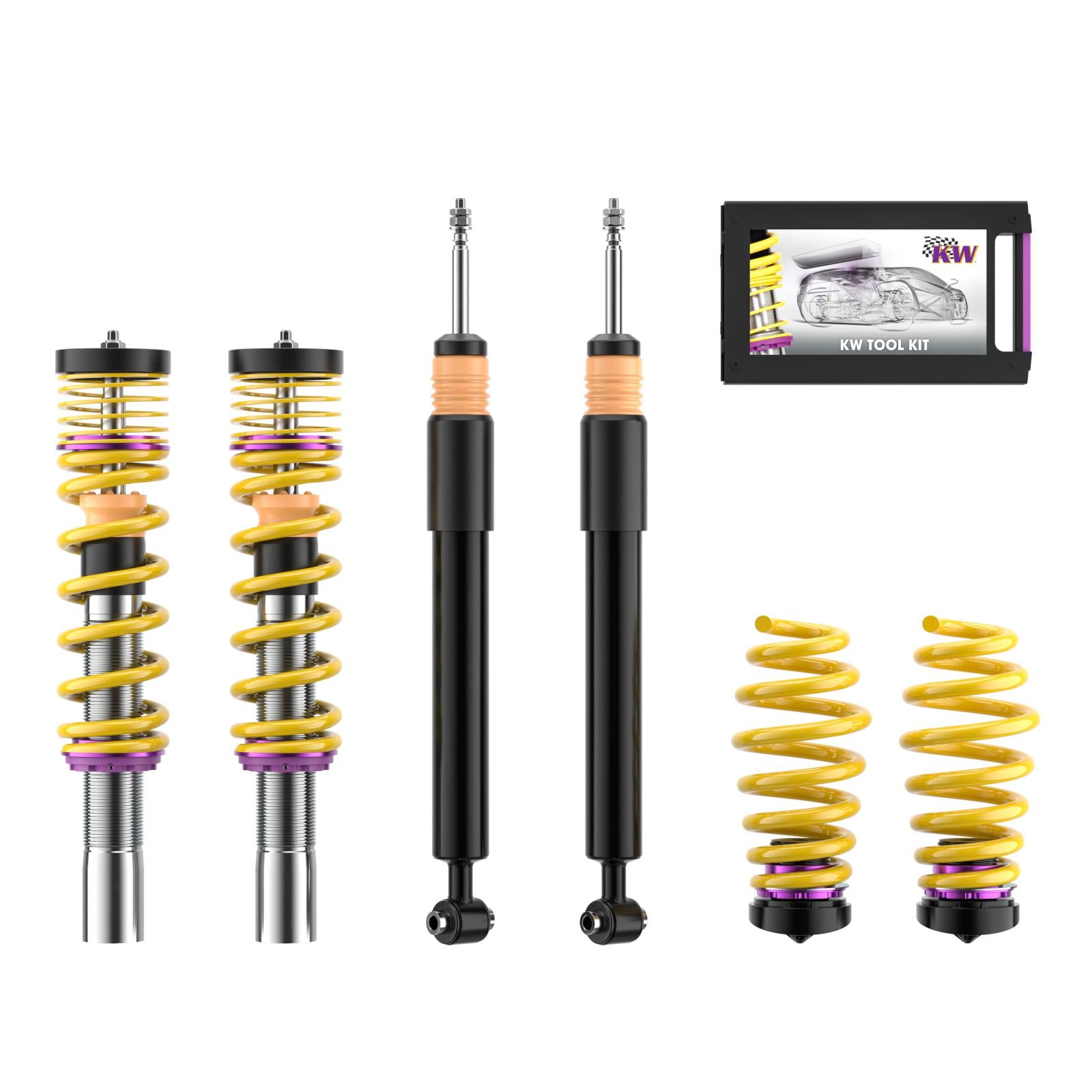 KW Coilover suspension V1 inox AUDI A4 (8W2, 8WC, B9) 05/2015- (102100AP)