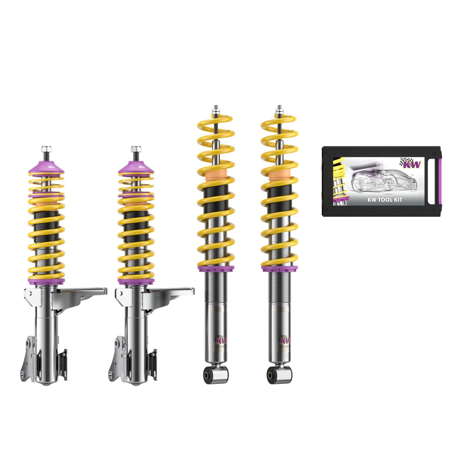 KW Coilover suspension V1 inox AUDI COUPE (89, 8B) 10/1988-12/1996 (10210902)