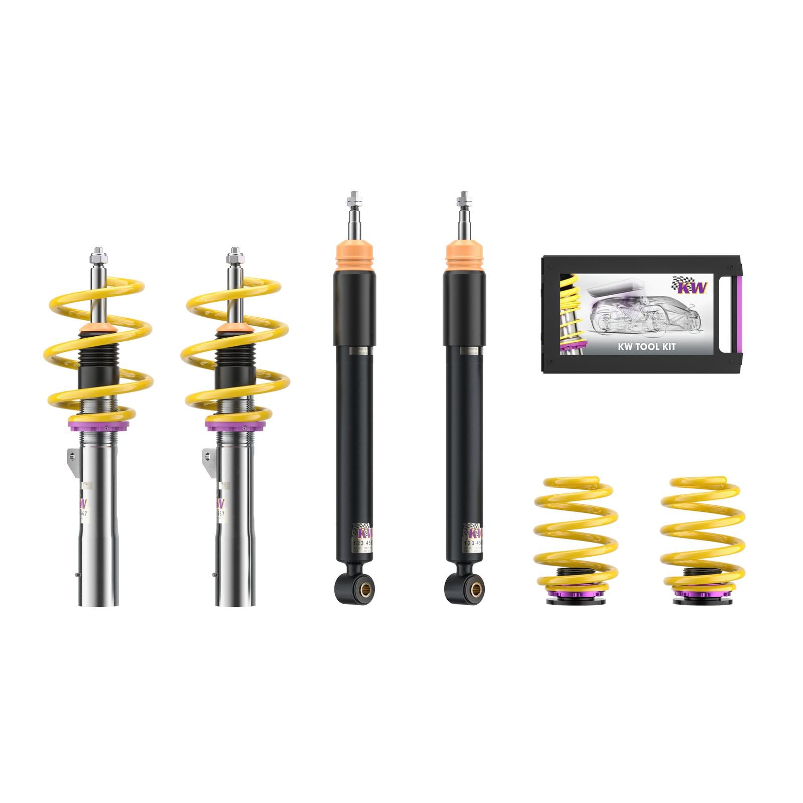 KW Coilover suspension V1 inox (incl. deactivation for electronic dampers) MINI (F56) 12/2013-