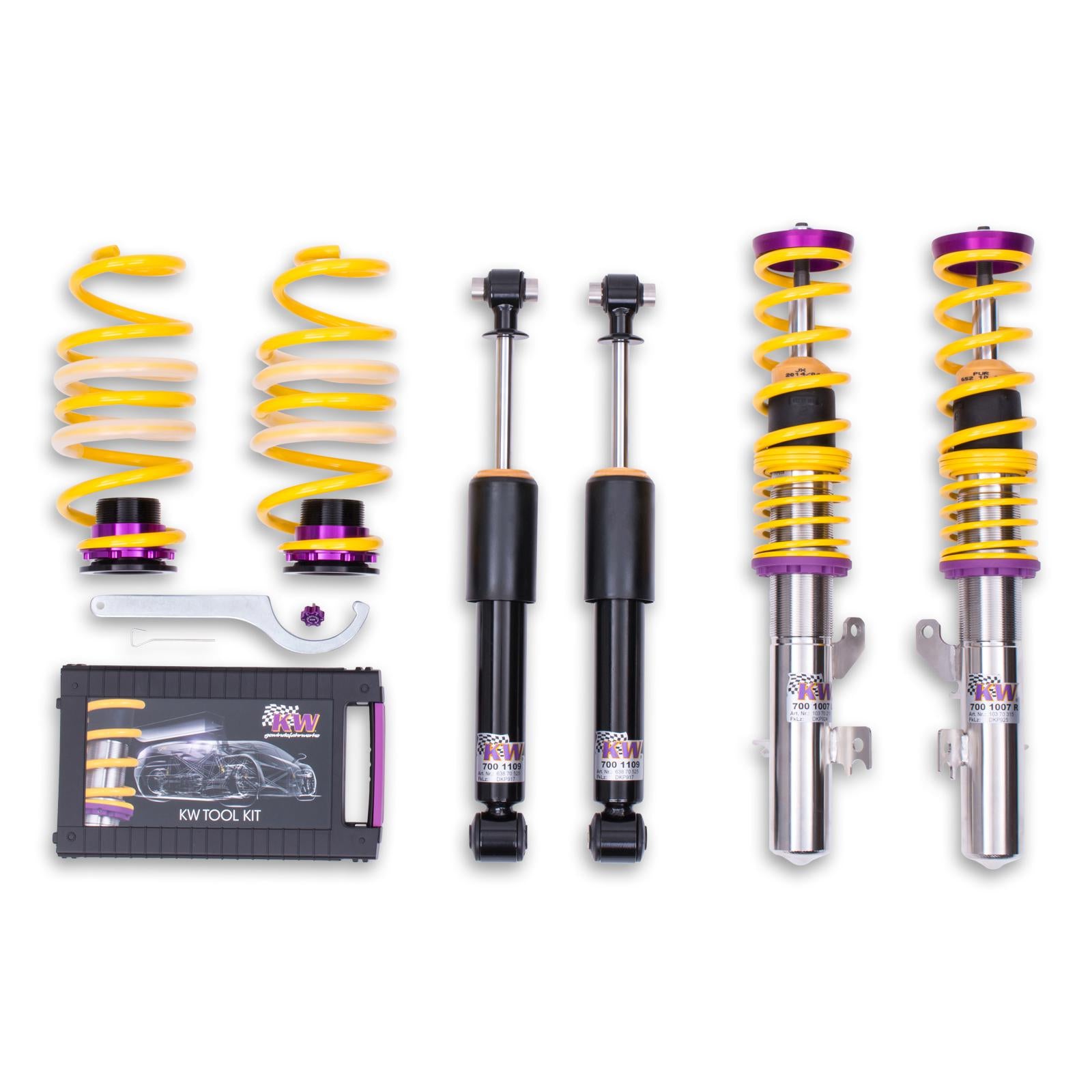 KW Coilover suspension V1 inox PEUGEOT 208 I (CA_, CC_) 03/2012-