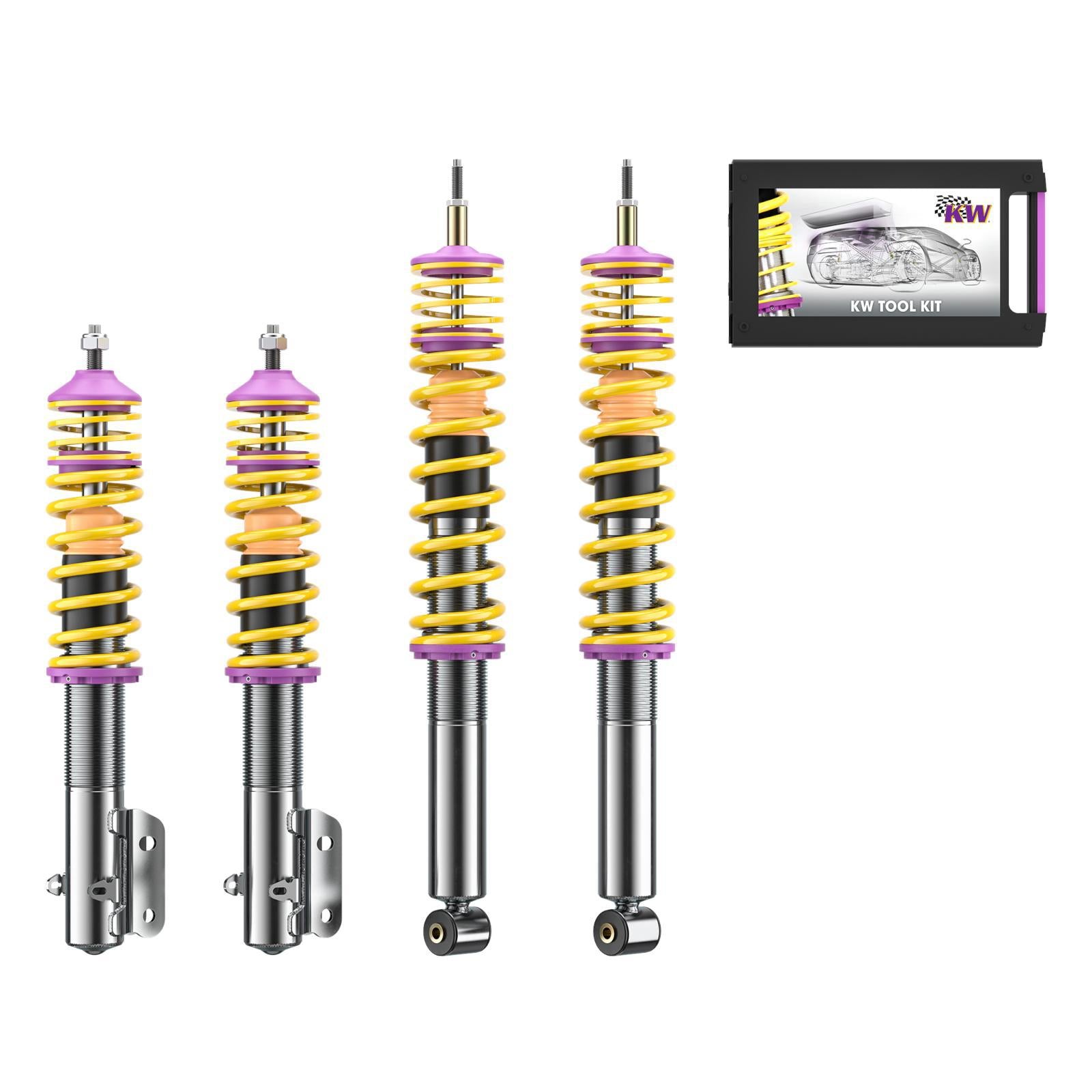 KW Coilover suspension V1 inox VW GOLF Mk II (19E, 1G1) 08/1983-12/1992 (10280002)