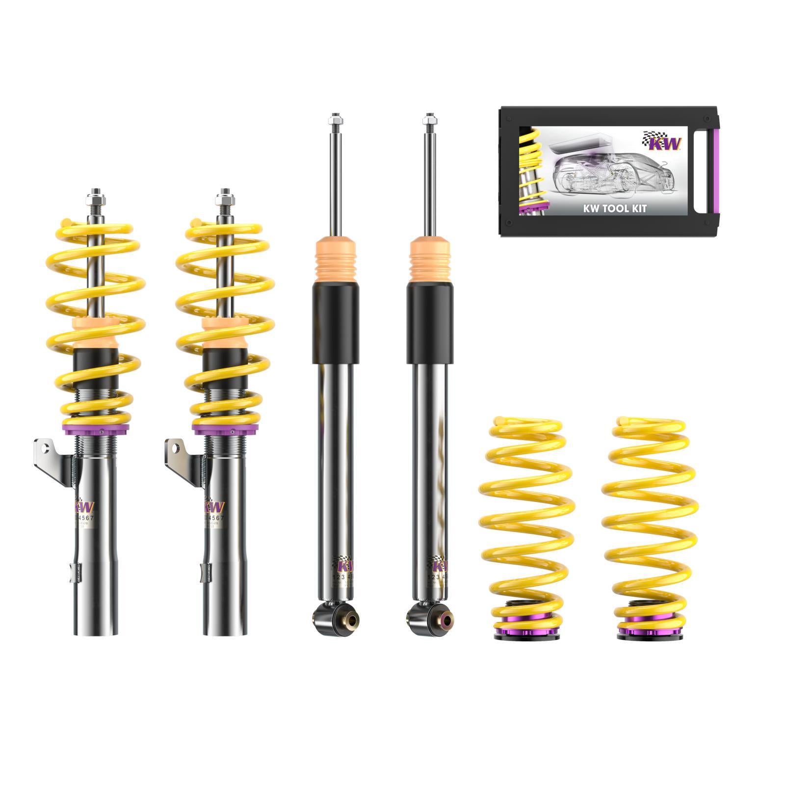 KW Coilover suspension V1 inox (incl. deactivation for electronic dampers) SEAT LEON (5F1) 09/2012- (1028000R)