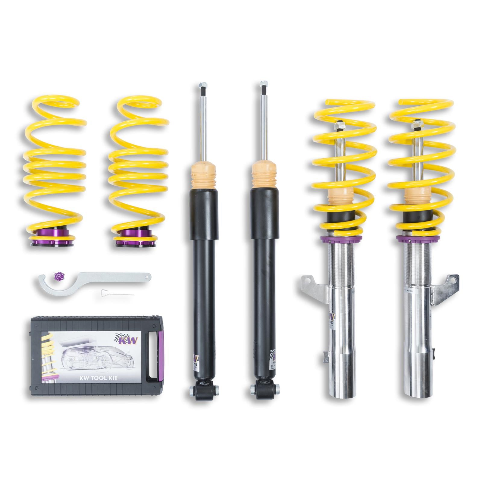 KW Coilover suspension V1 inox AUDI A3 Convertible (8V7, 8VE) 10/2013- (1028000U)
