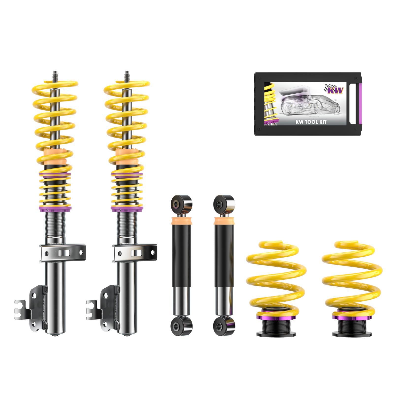 KW Coilover suspension V1 inox VW TRANSPORTER / CARAVELLE Mk VI Bus (SGB, SGG, SGJ, SGC, SHB, 04/2015- (102800AV)