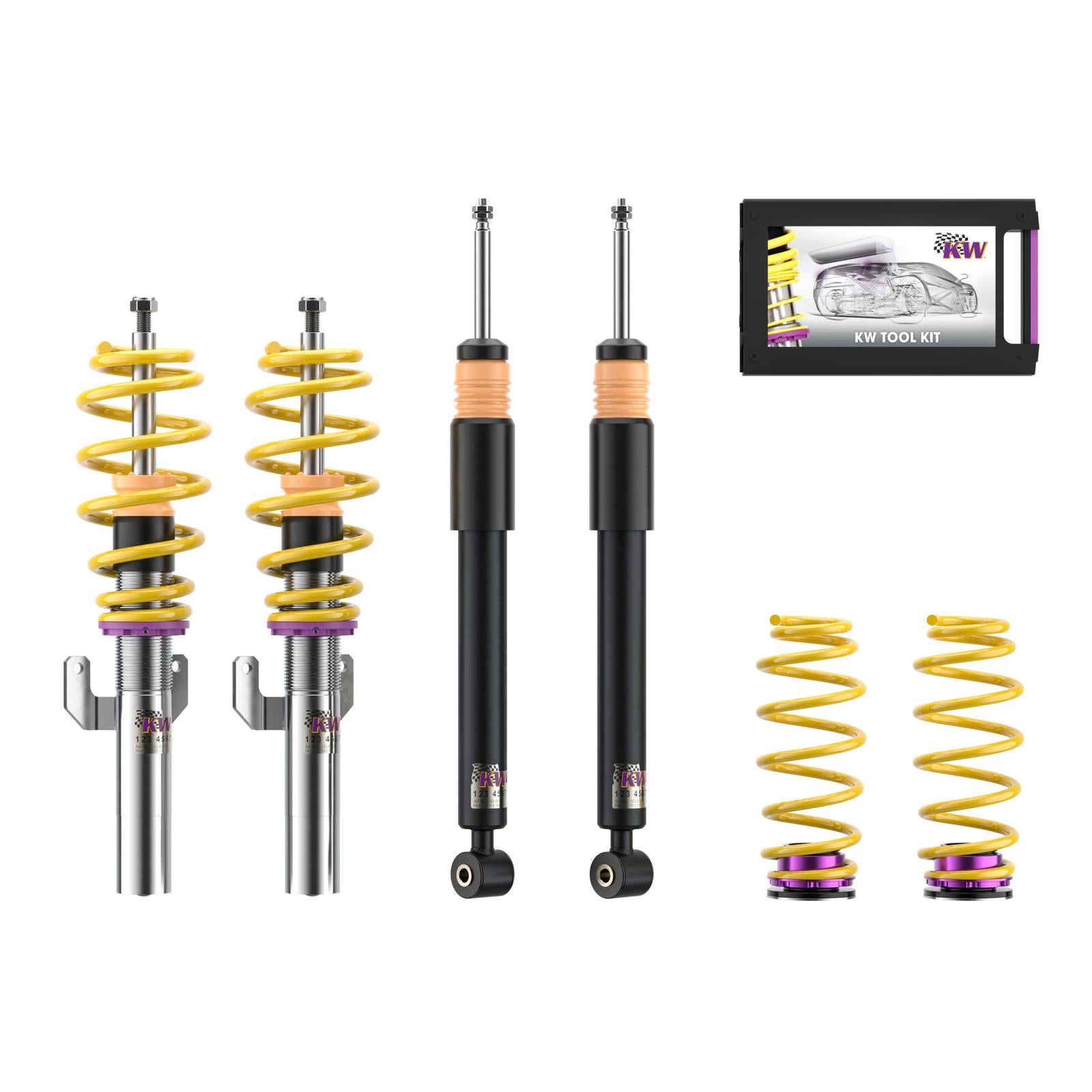 KW Coilover suspension V1 inox VW Polo (AW1, BZ1) 06/2017-