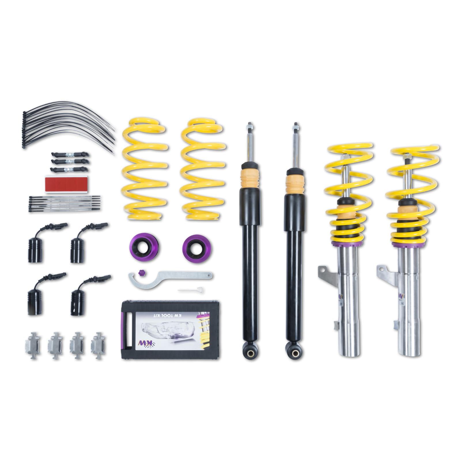 KW Coilover suspension V1 inox (incl. deactivation for electronic dampers) CUPRA ATECA (KH7) 09/2018-