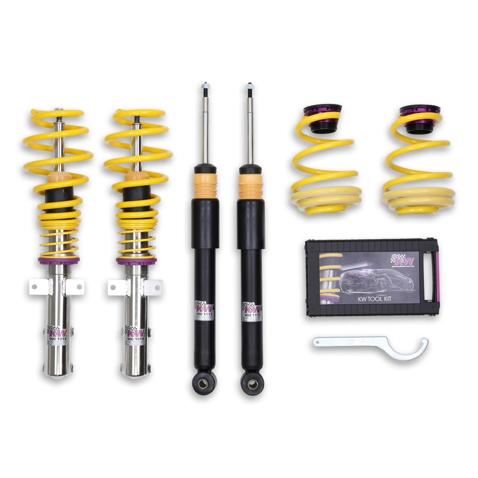 KW Coilover suspension V1 inox RENAULT CLIO III (BR0/1, CR0/1) 01/2005- (10290032)