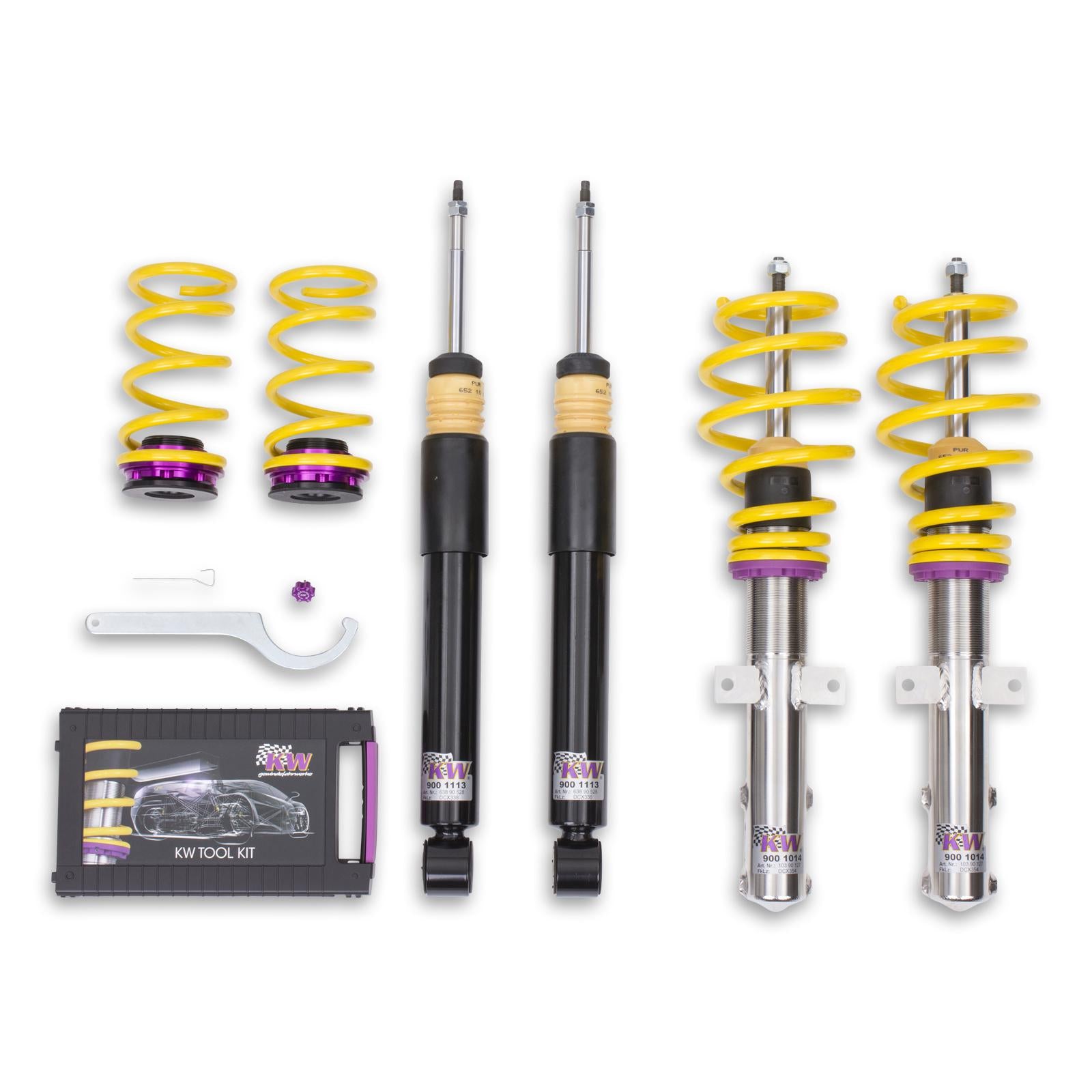 KW Coilover suspension V1 inox RENAULT CLIO IV (BH_) 11/2012-