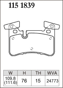 Dixcel Type M Brake Pads - Mercedes AMG CLS63 C218 W218/E63 W212 (Rear)