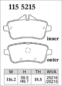 Dixcel Type M Brake Pads - Mercedes AMG A45 W176/CLA45 C117/GLA45 X156 (Rear)