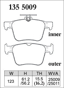 Dixcel Type ES Brake Pads - VW Golf GTI Mk7/R Mk7/Passat B8/Audi S3 8V (Rear)