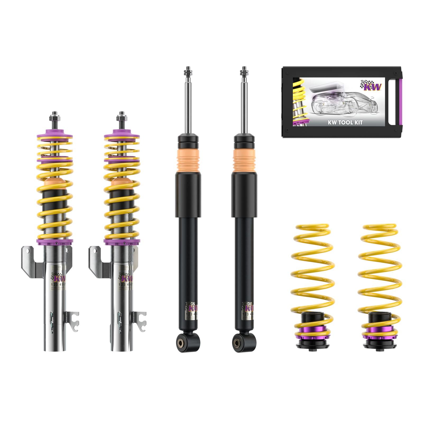KW Coilover suspension V2 inox SEAT IBIZA Mk IV SPORTCOUPE (6J1, 6P5) 06/2008-12/2018 (15281016)