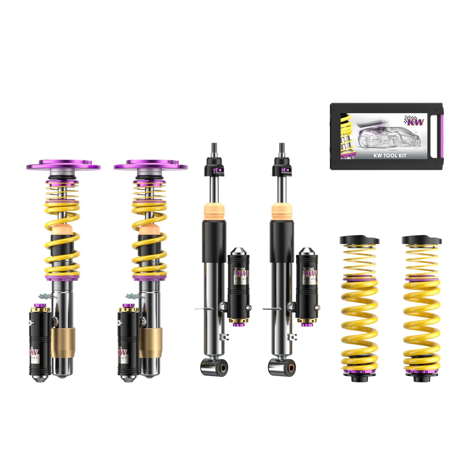 KW Coilover suspension V4 Clubsport incl. fa top mounts VW GOLF VIII (CD1) 07/2019-