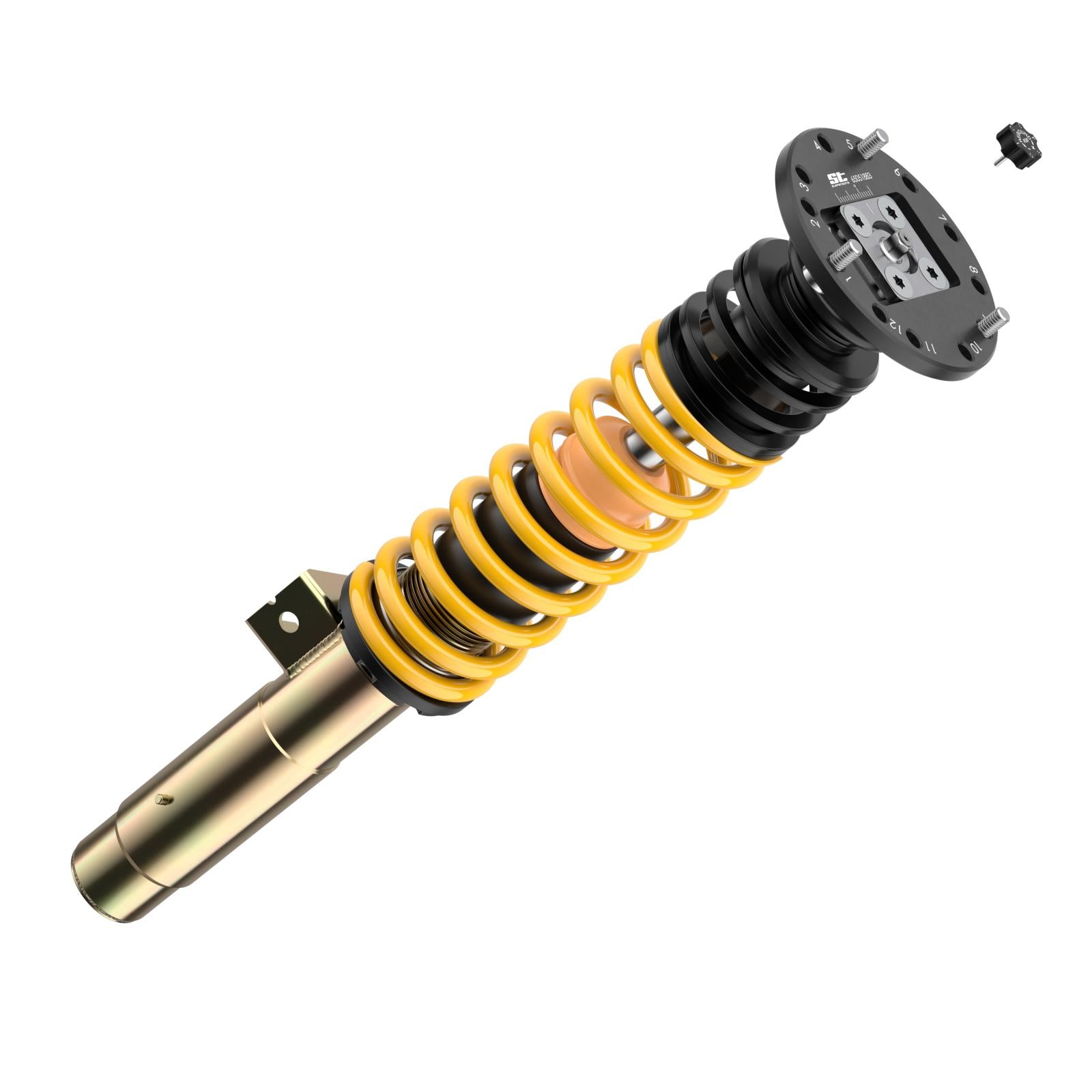 ST Coilovers ST XTA plus 3 galvanized steel (adjustable damping with top mounts) BMW 3 Coupe (E46) 12/1998-07/2006 (1820220821)