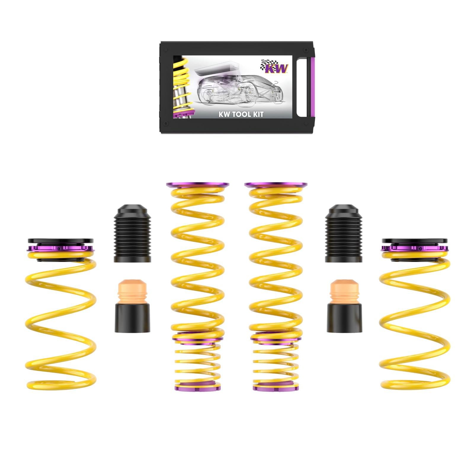 KW Height-Adjustable Springs Kit (Lowering springs) for Chevrolet Corvette (C8) 07/2019-