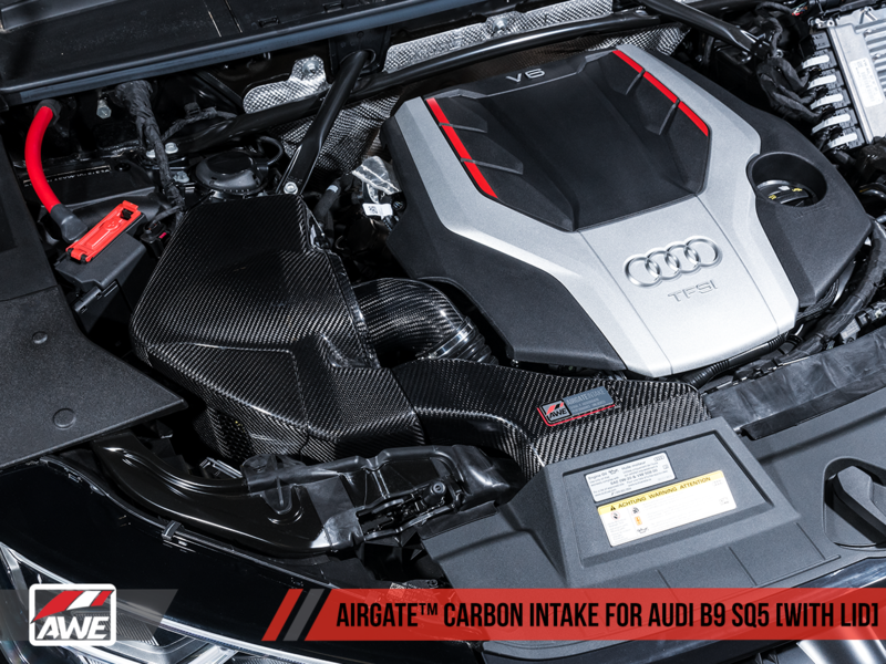 AWE AirGate Carbon Fiber Intake for Audi B9 SQ5 3.0T - With Lid