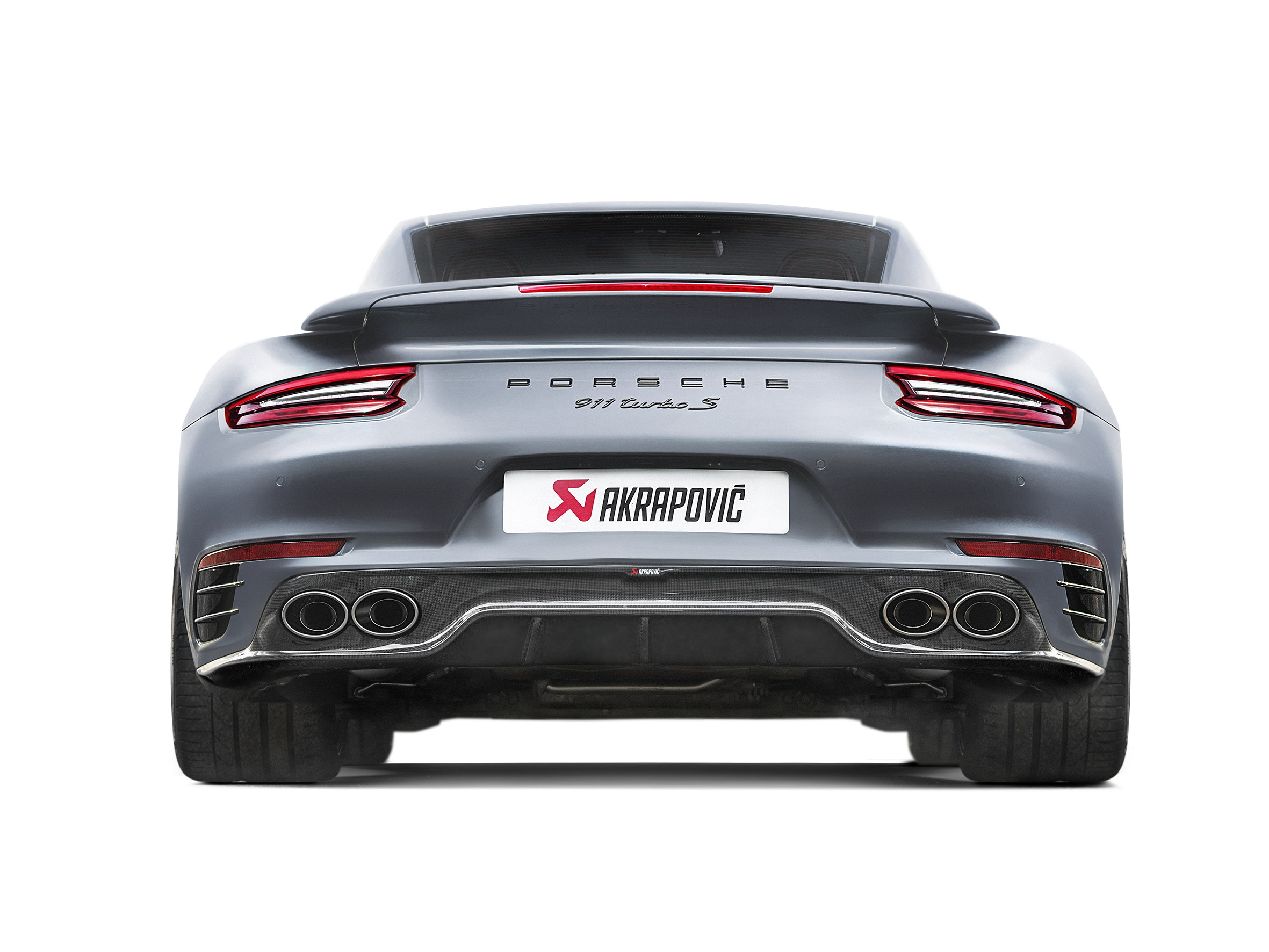 Akrapovic Rear Carbon Fibre Diffuser - Gloss - Porsche 991.2 Turbo / Turbo S