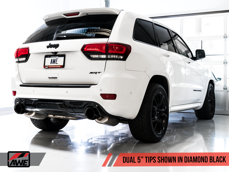 AWE Track Edition Exhaust for Jeep Grand Cherokee SRT - Diamond Black Tips