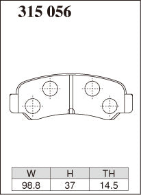 Dixcel Type ES Brake Pads - Toyota Corolla Levin/Trueno AE86 (Rear)