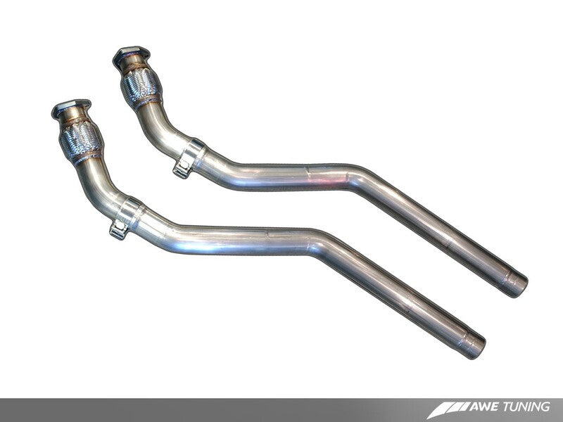 AWE Non-resonated Downpipes for B8 S5 4.2L