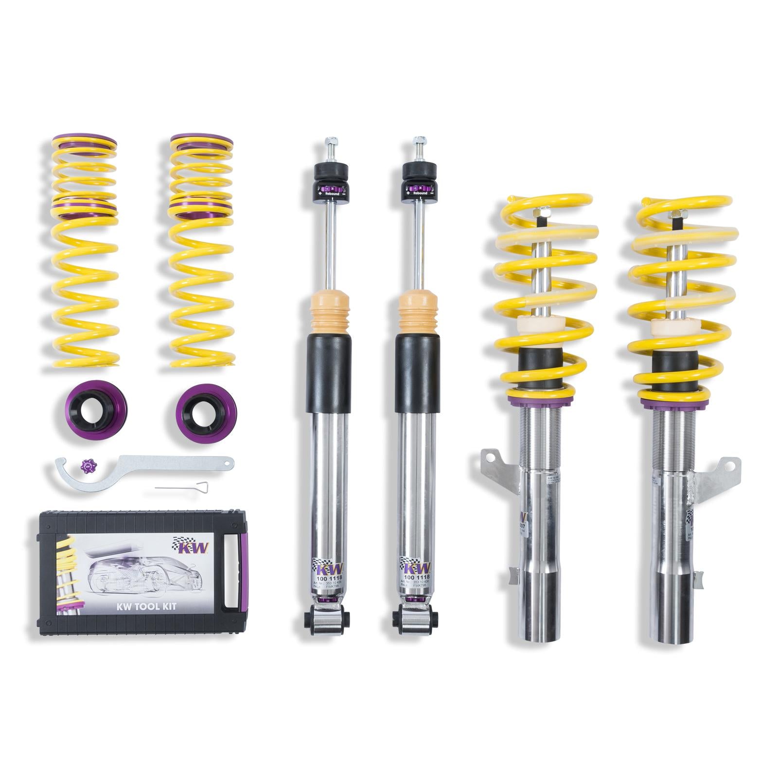KW Coilover suspension V3 inox AUDI A3 Sportback (8VA, 8VF) 09/2012-
