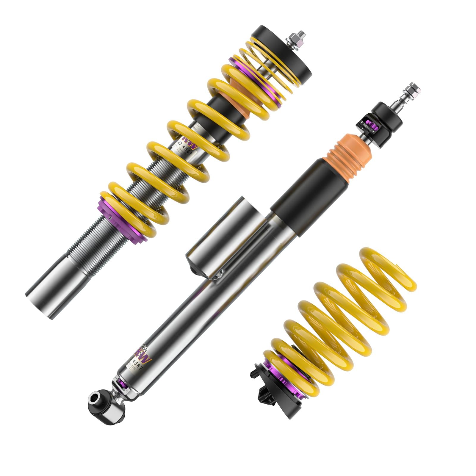 KW Coilover suspension V3 inox (incl. deactivation for electronic dampers) AUDI A4 Avant (8W5, 8WD, B9) 08/2015- (352100BV)