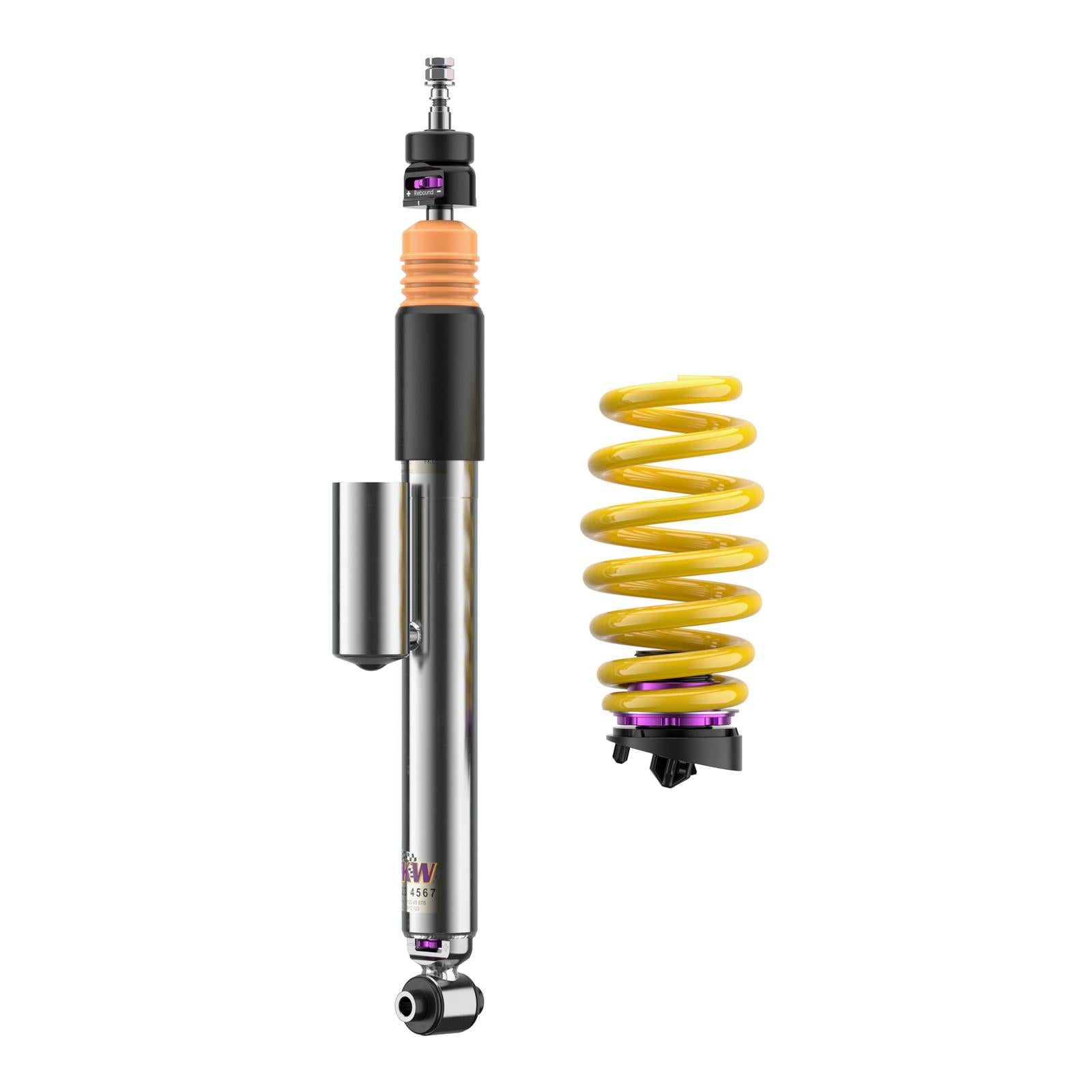 KW Coilover suspension V3 inox (incl. deactivation for electronic dampers) AUDI A4 Avant (8W5, 8WD, B9) 08/2015- (352100BV)
