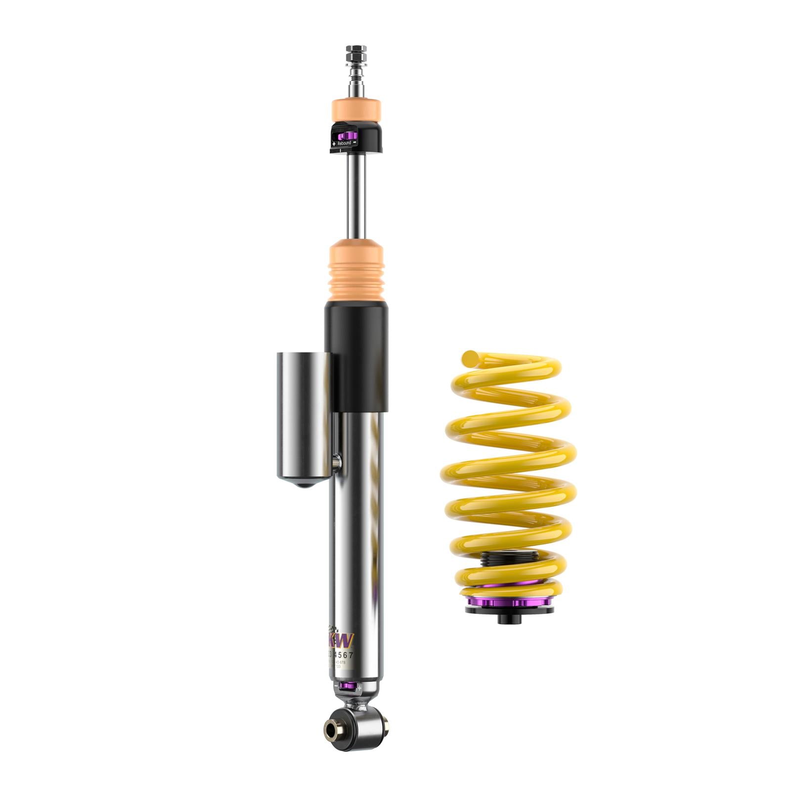 KW Coilover suspension V3 inox (incl. deactivation for electronic dampers) AUDI A4 Avant (8W5, 8WD, B9) 08/2015- (352100CH)