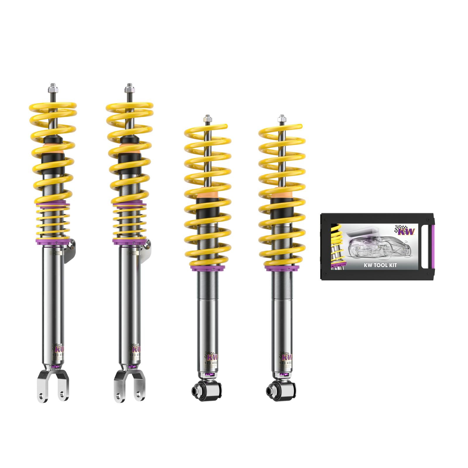 KW Coilover suspension V3 inox (incl. deactivation for electronic dampers) BMW 5 (F10) 01/2009-10/2016 (35220098)
