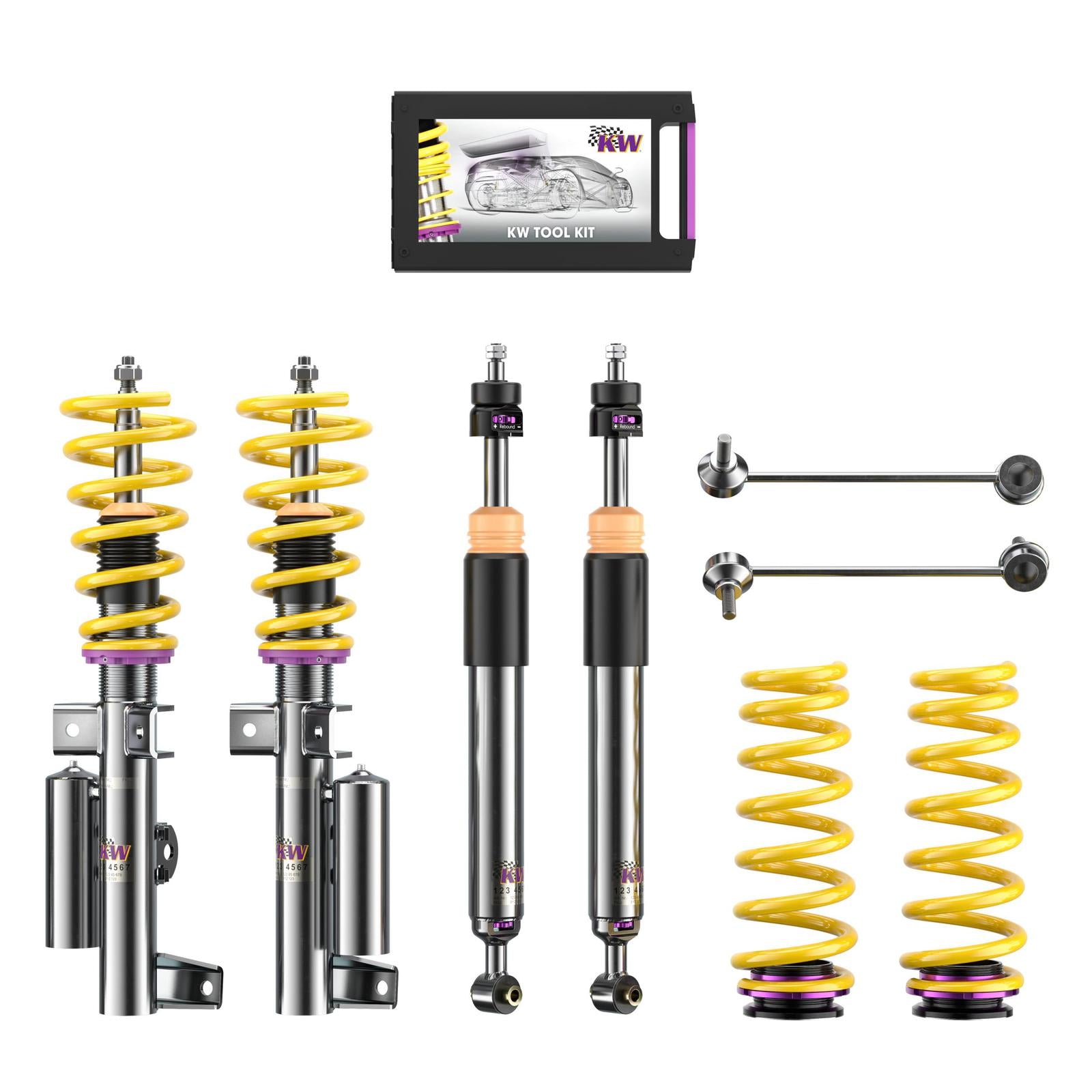 KW Coilover suspension V3 inox MERCEDES-BENZ C-CLASS T-Model (S204) 08/2007-08/2014 (35225035)