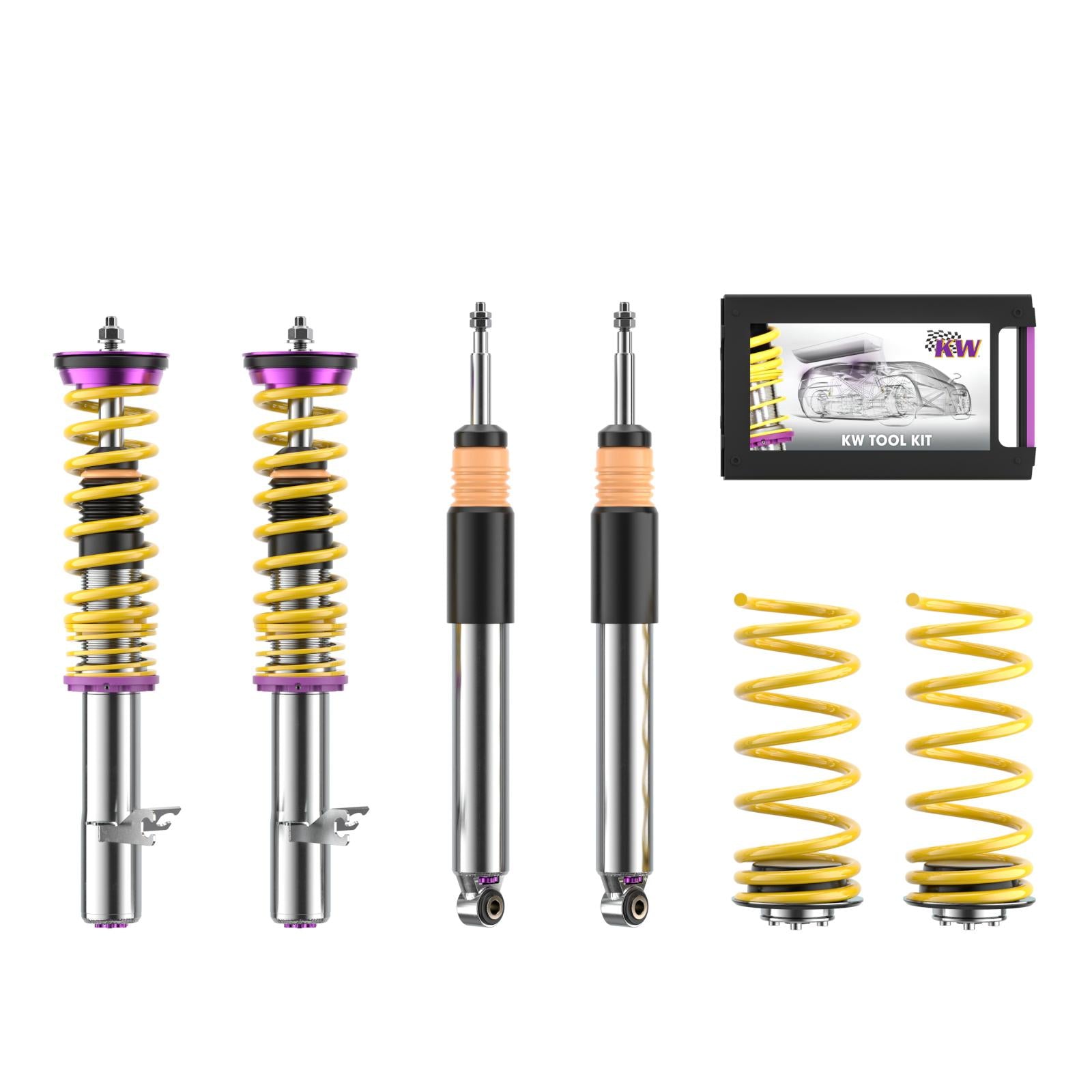 KW Coilover suspension V3 inox FORD FOCUS II (DA_, HCP, DP) 07/2004-09/2013 (35230054)