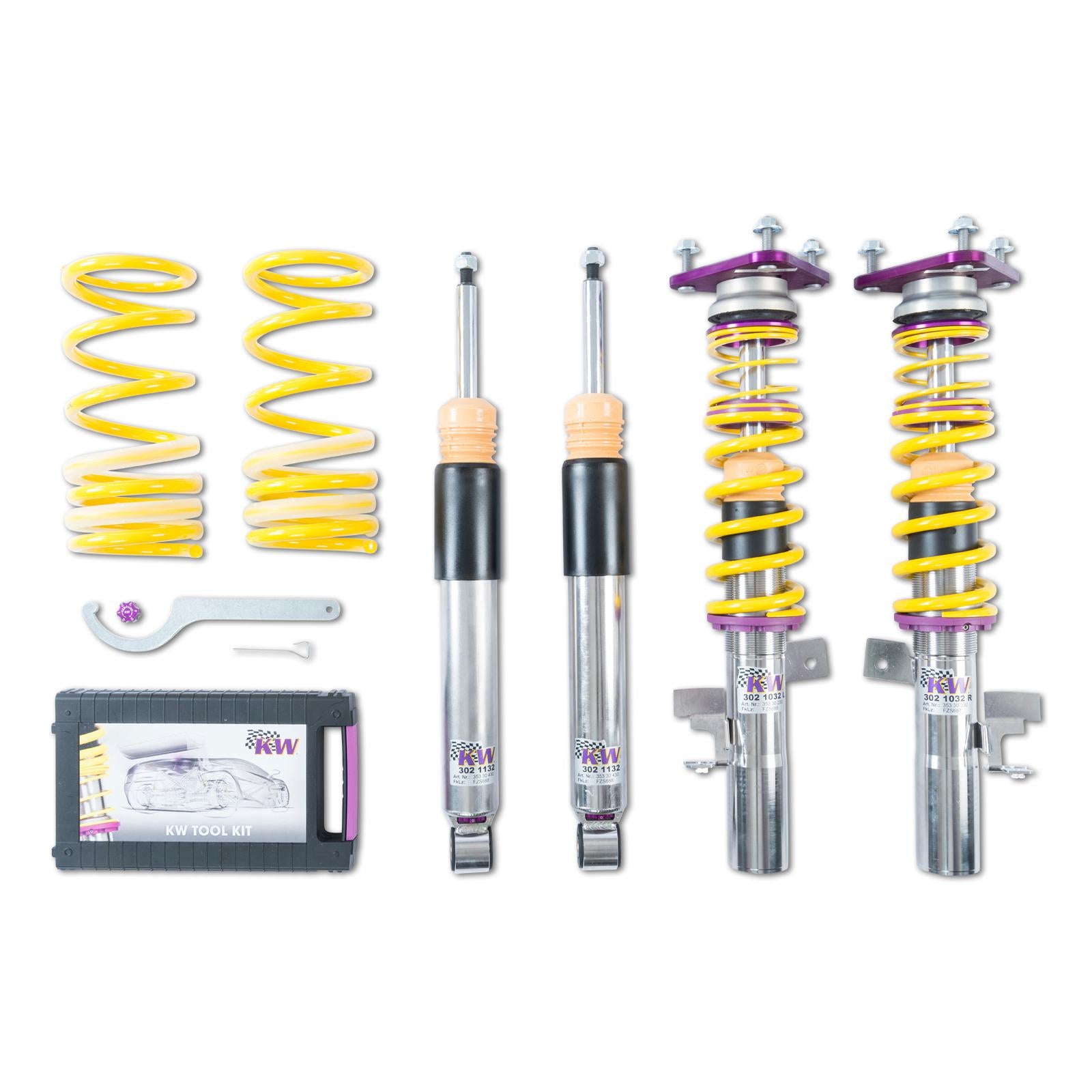 KW Coilover suspension V3 Clubsport incl. top mounts FORD FOCUS III 07/2010-