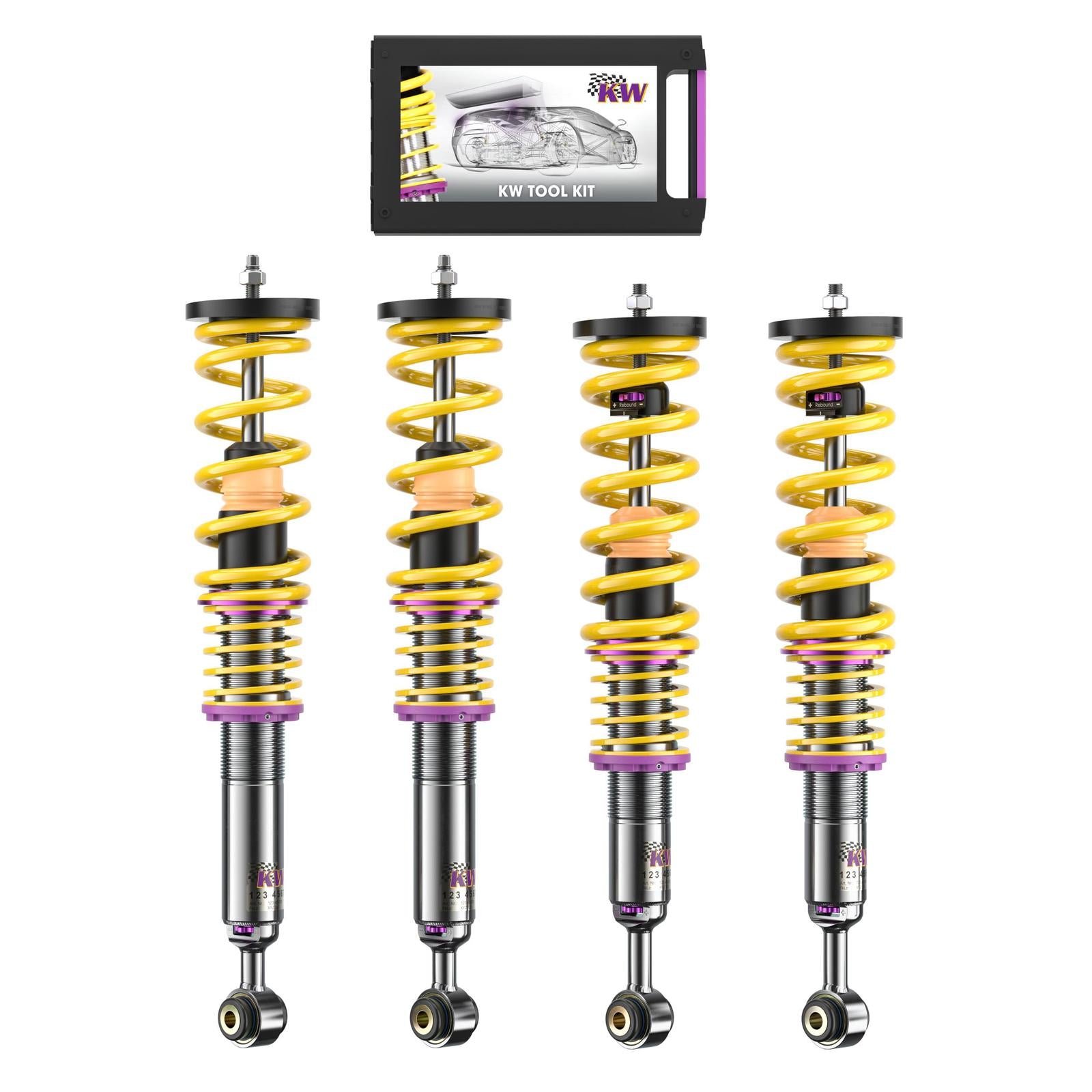 KW Coilover suspension V3 inox (incl. deactivation for electronic dampers) ASTON MARTIN DB9 Volante 04/2004-10/2016