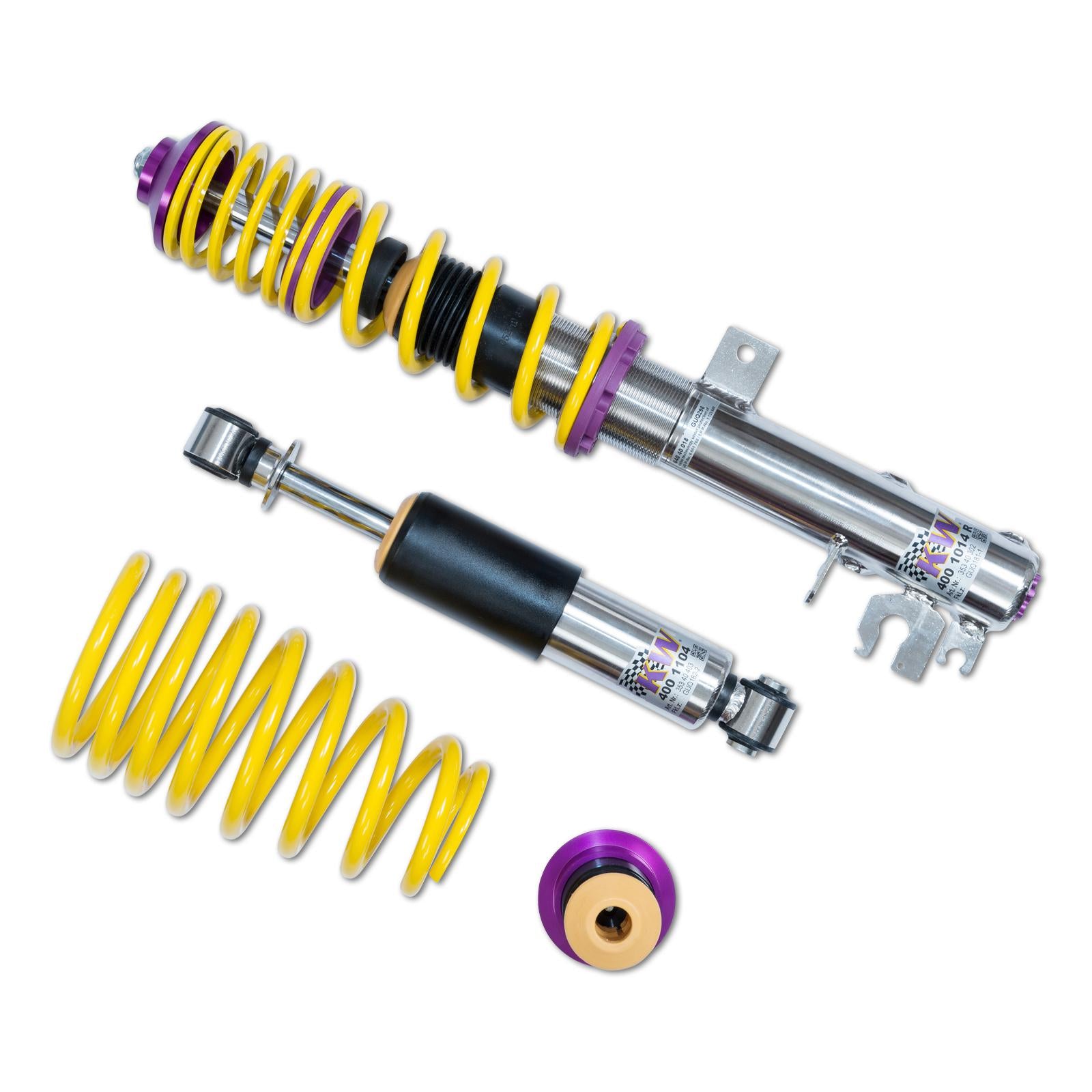 KW Coilover suspension V3 inox FIAT 500 (312_) 07/2007-