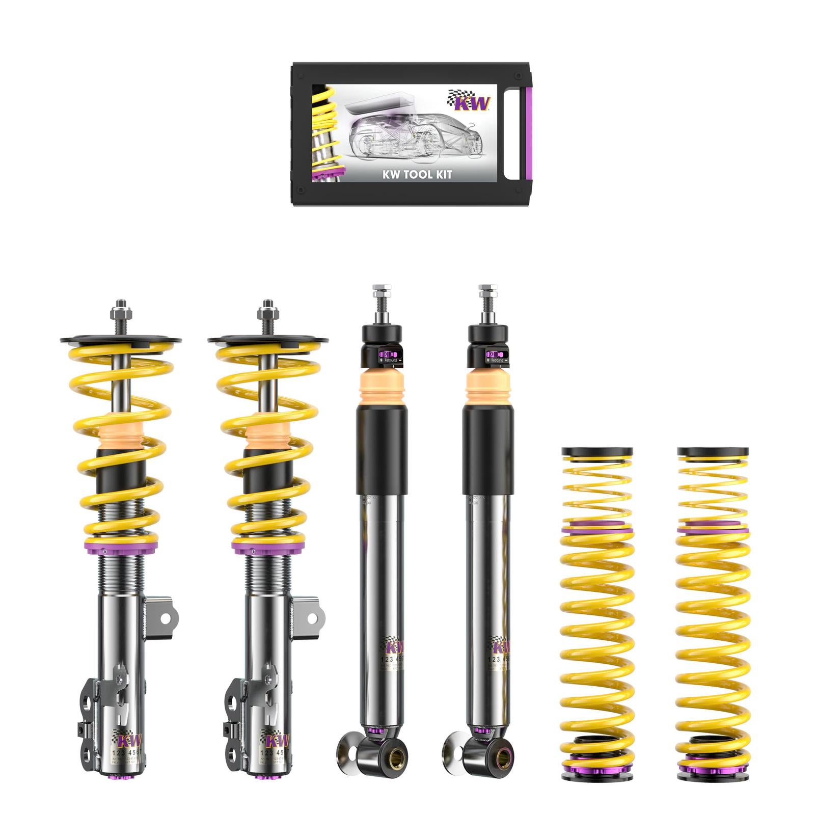 KW Coilover Suspension V3 inox for Toyota Yaris