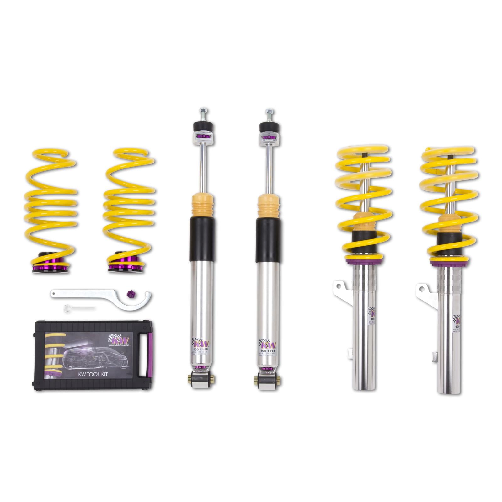 KW Coilover suspension V3 inox VW GOLF VII (5G1, BQ1, BE1, BE2) 08/2012- (3528000H)