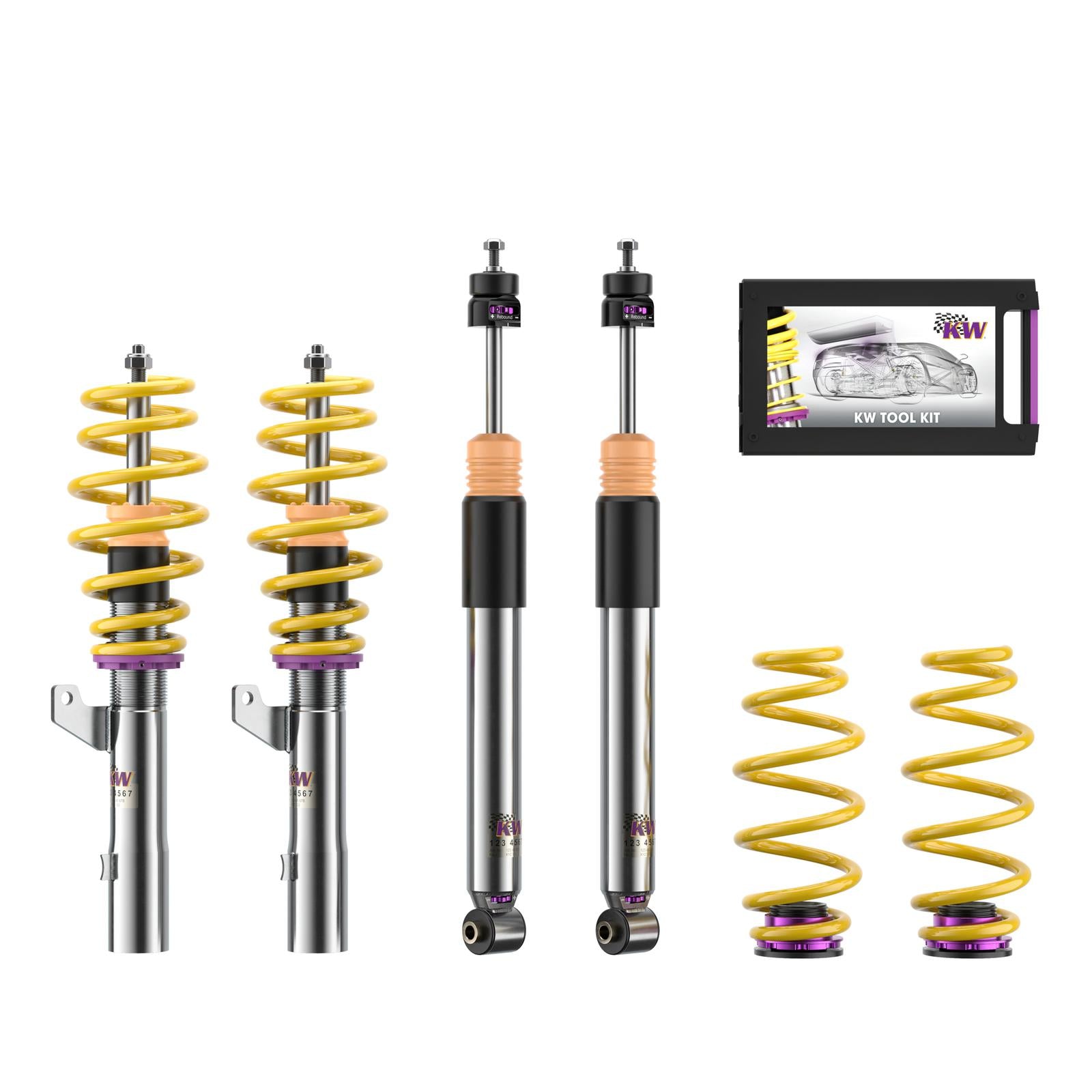 KW Coilover suspension V3 inox (incl. deactivation for electronic dampers) SKODA OCTAVIA III Combi (5E5, 5E6) 11/2012-