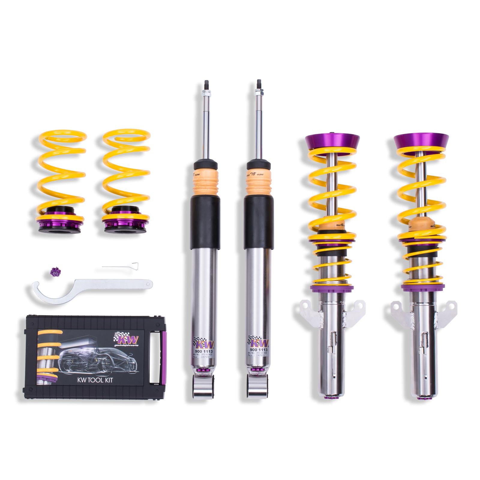KW Coilover suspension V3 inox RENAULT CLIO IV (BH_) 11/2012-