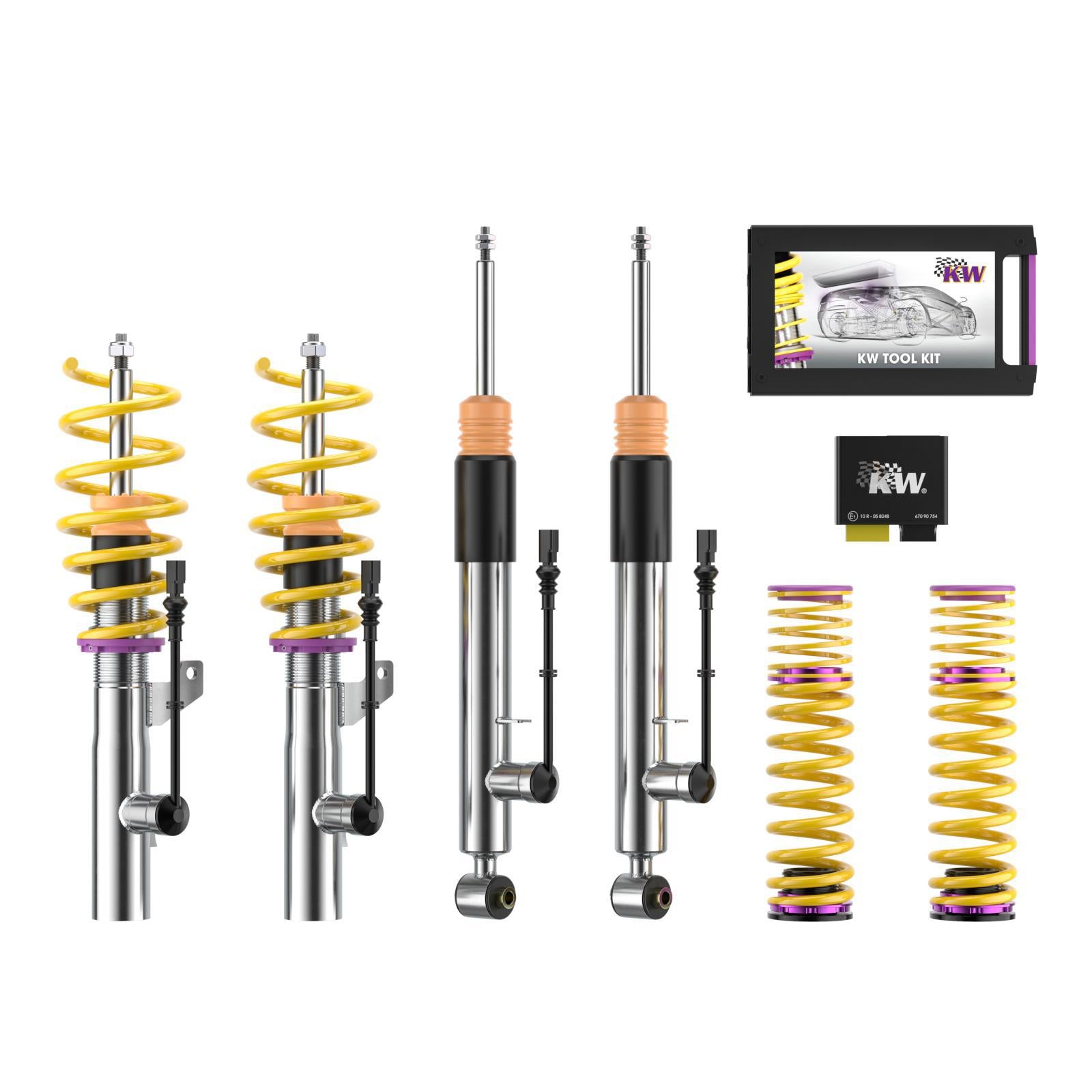 KW DDC - ECU coilovers inox AUDI A3 Sportback (8VA, 8VF) 09/2012-