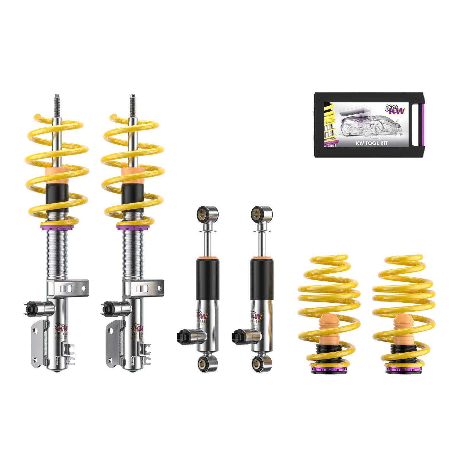 KW DDC - Plug & Play coilovers inox for VW Multivan T7 (Stm, Stn) 08/2021-