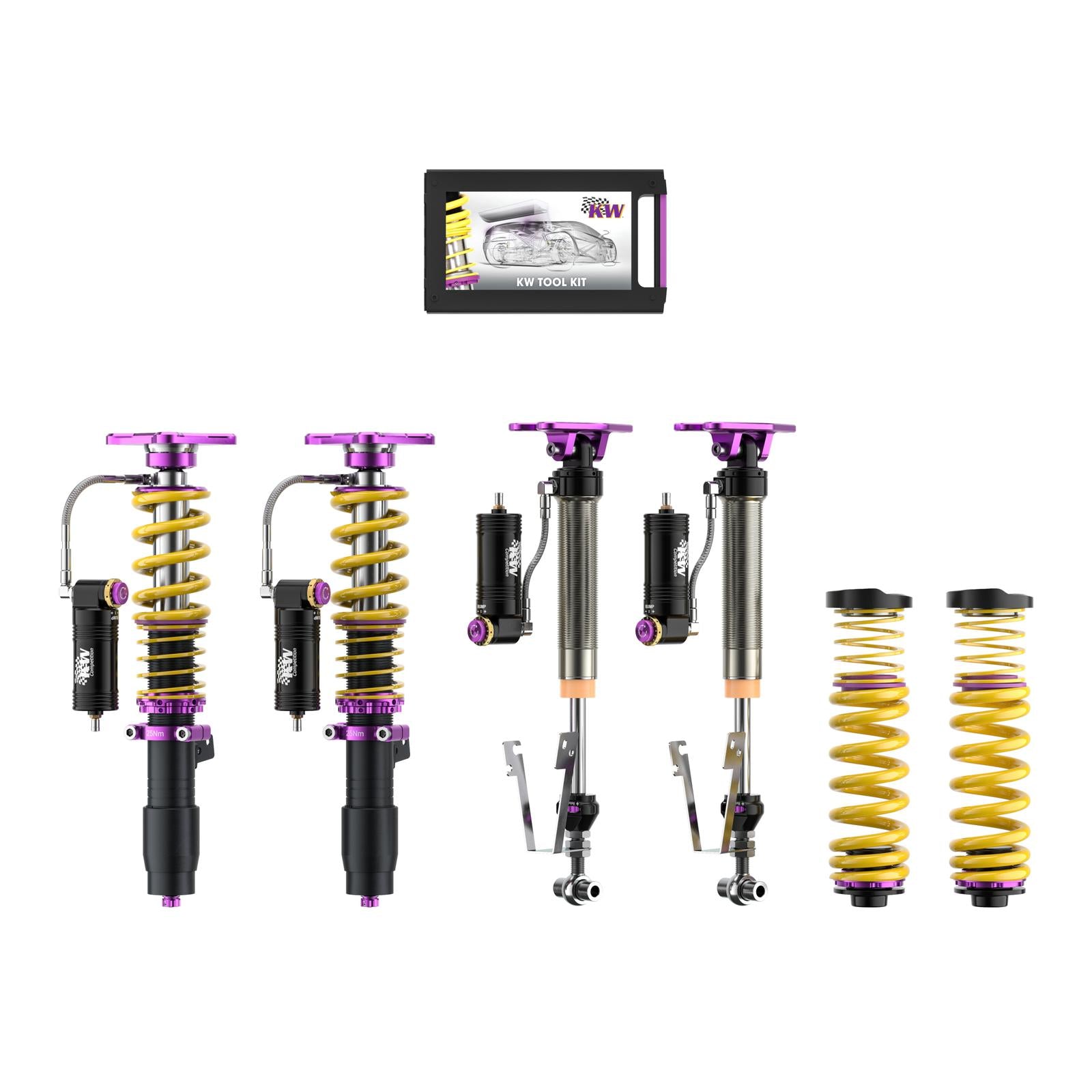KW Coilover suspension V4 Racing incl. top mounts for BMW Series 2 Coupe (G42, G87) 08/2021- / Series 3 (G20, G80) / Series 4 Coupe (G22, G82) 07/2020-