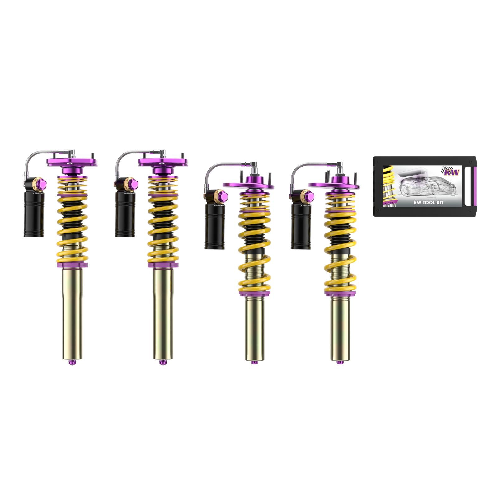 KW Coilover suspension V4 Clubsport incl. top mounts (incl. deactivation for electronic dampers) PORSCHE 718 CAYMAN (982) 04/2016-